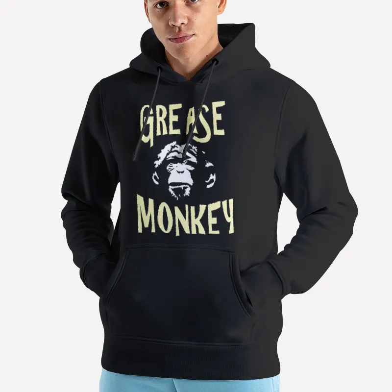 Unisex Hoodie Black Funny Mechanic Dad Grease Monkey Tshirt