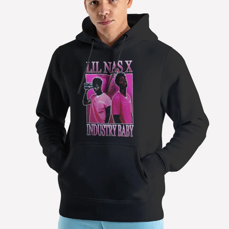 Unisex Hoodie Black Industry Baby Rapper Lil Nas X Merchandise Shirt