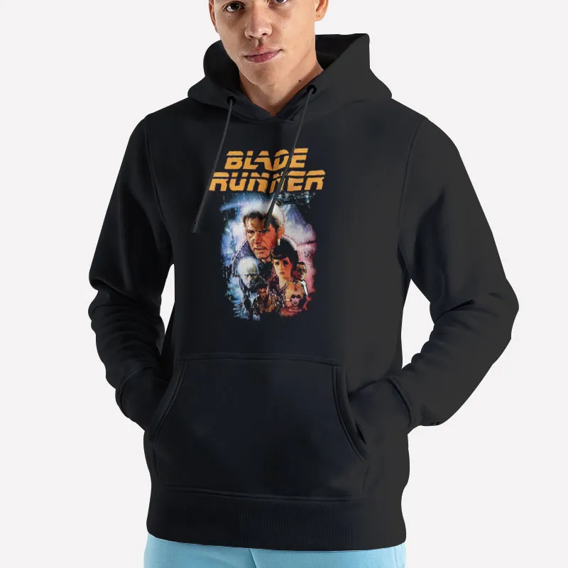 Unisex Hoodie Black Retro Vintage Blade Runner T Shirt