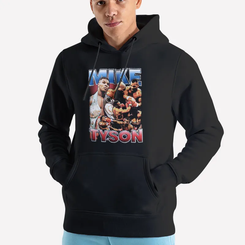 Unisex Hoodie Black Retro Vintage Mike Tyson Shirt