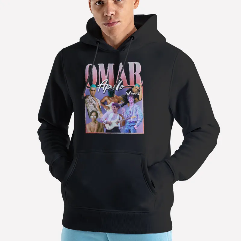 Unisex Hoodie Black Retro Vintage Rnb Omar Apollo Shirt