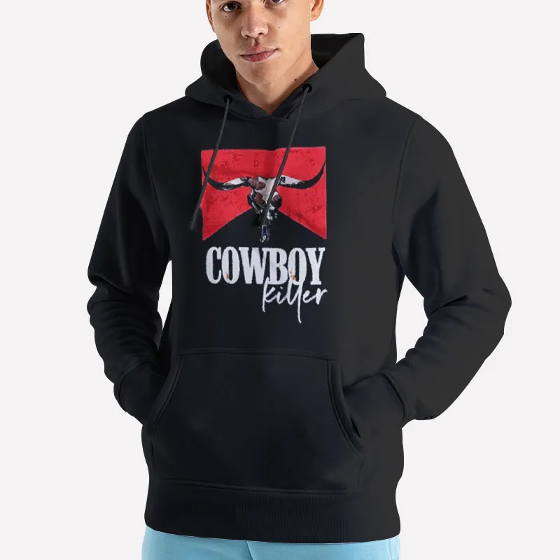 Unisex Hoodie Black Vintage Inspired Cowboy Killer Shirt