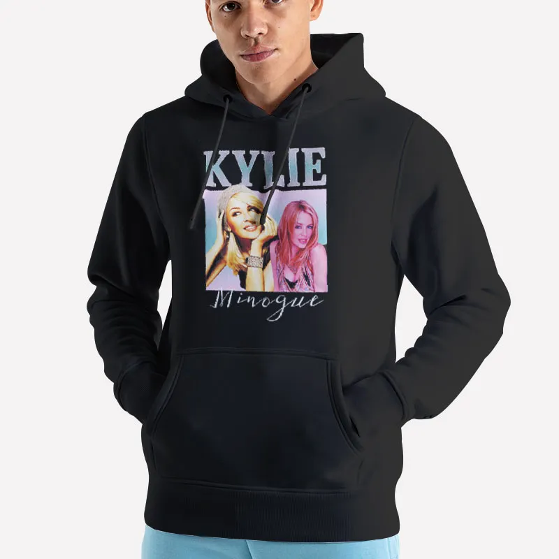 Unisex Hoodie Black Vintage Inspired Kylie Minogue Shirt