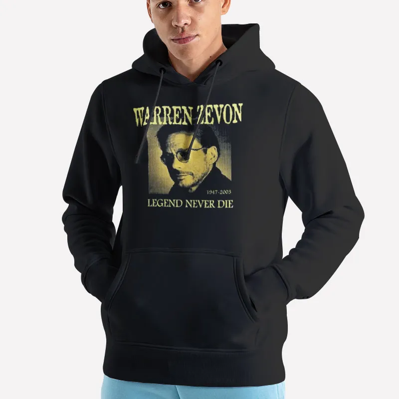 Unisex Hoodie Black Vintage Inspired Warren Zevon T Shirts