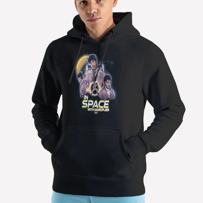 Unisex Hoodie Black Vintage In Space With Markiplier Merch Shirt