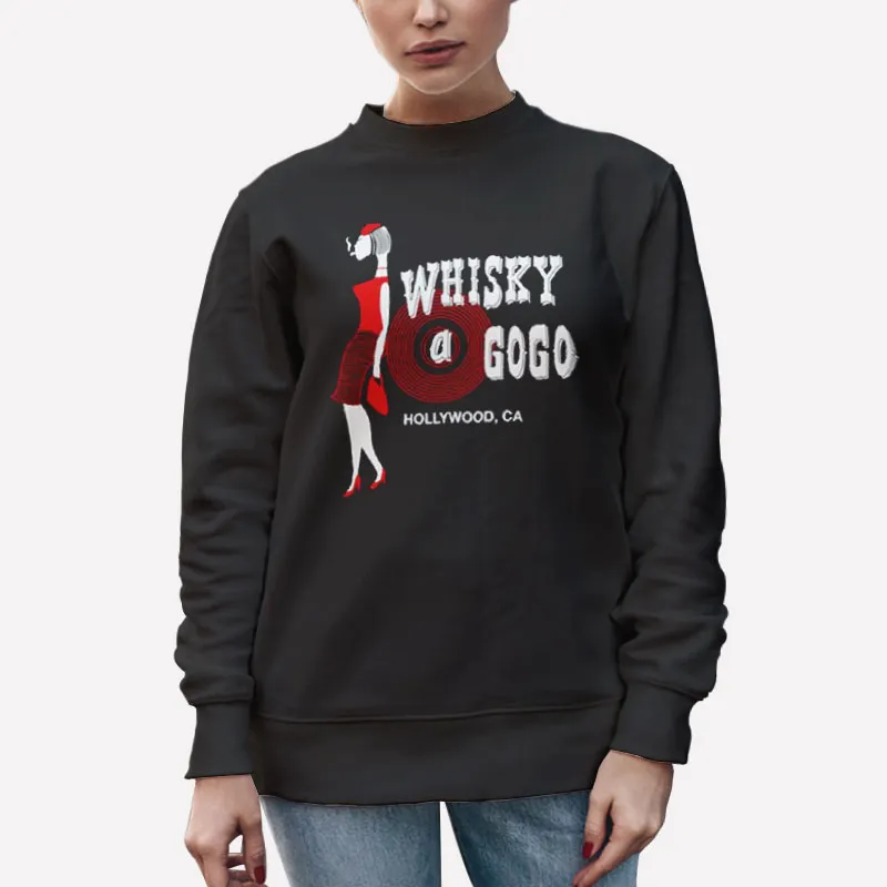 Unisex Sweatshirt Black 80s Hollywood California Rock And Roll Whiskey A Gogo Shirt