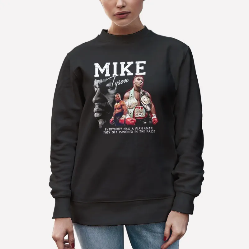 Unisex Sweatshirt Black 90s Vintage Boxing Mike Tyson Shirt