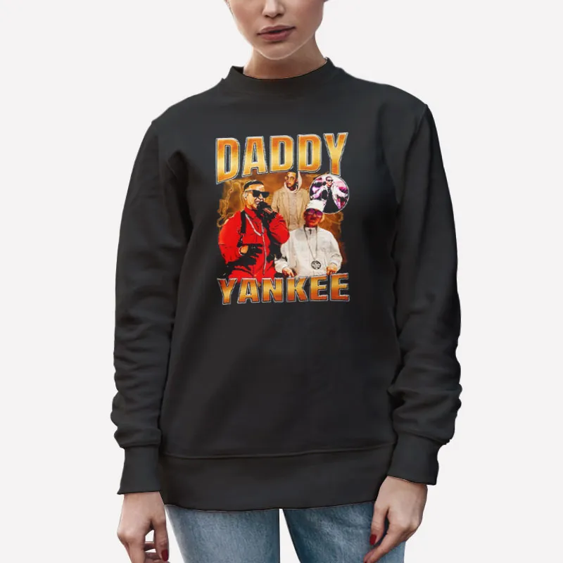 Unisex Sweatshirt Black 90s Vintage Daddy Yankee Merch Shirt