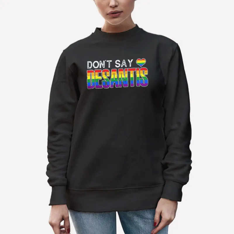 Unisex Sweatshirt Black Anti Liberal Florida Say Gay Lgbtq Don T Say Desantis Pride Shirt