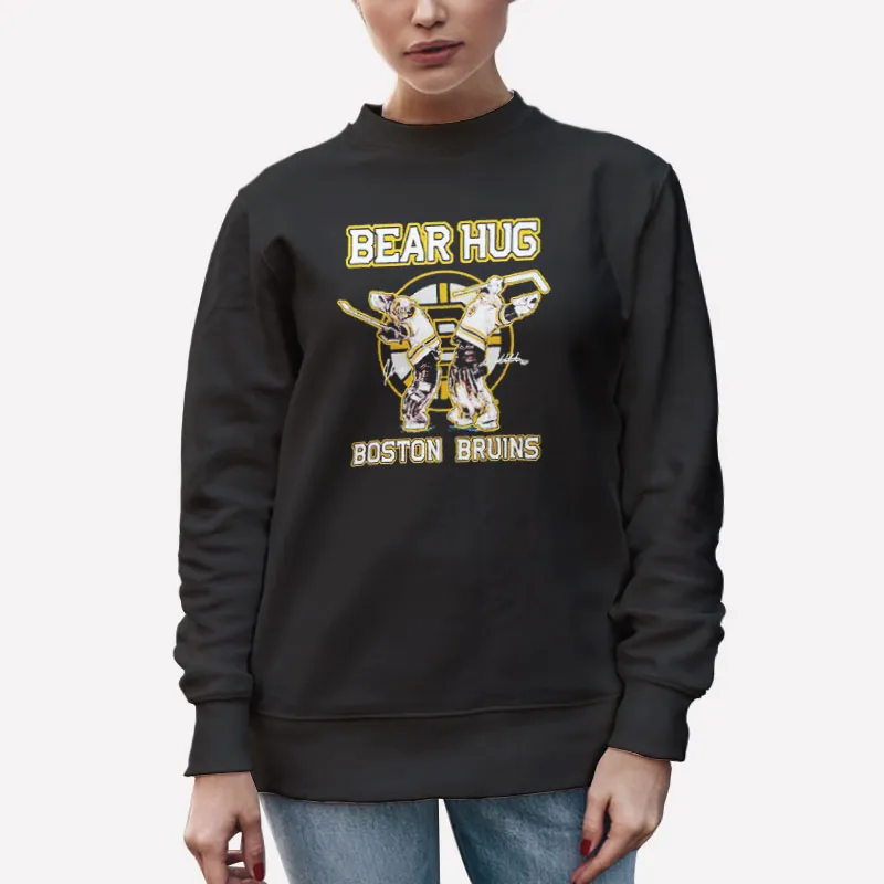 Unisex Sweatshirt Black Boston Bruins Bear Hug Shirt