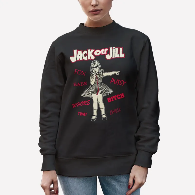 Unisex Sweatshirt Black Children 5 And Up Jack Off Jill Shirt