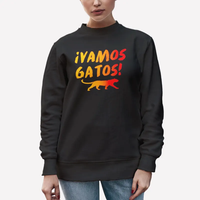 Unisex Sweatshirt Black Florida Panthers Vamos Gatos Shirt