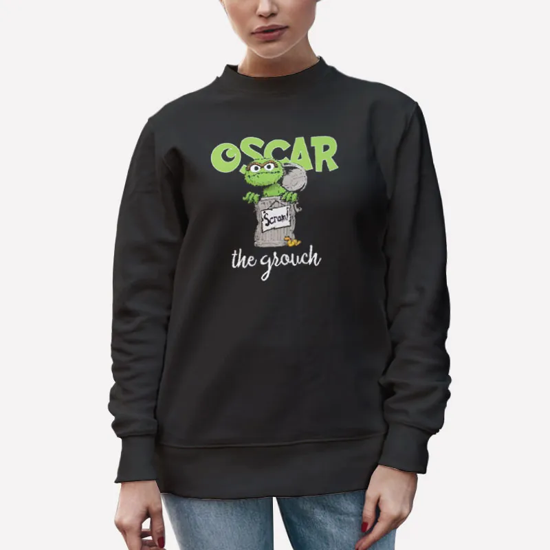 Unisex Sweatshirt Black Funny Sesame Street Oscar The Grouch T Shirt