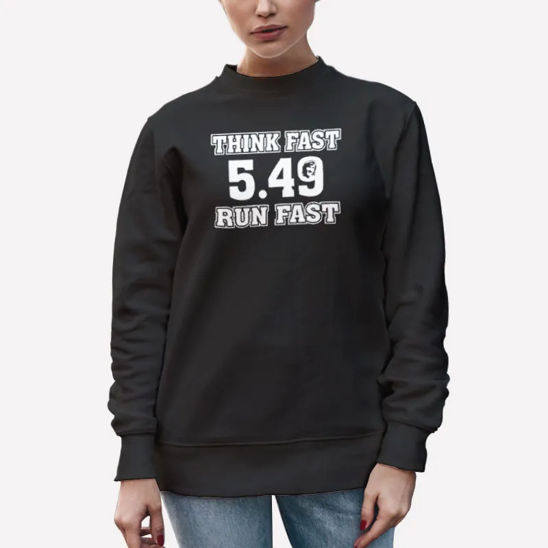 Unisex Sweatshirt Black Funny Think Fast Run Fast Chad Powers Shirt