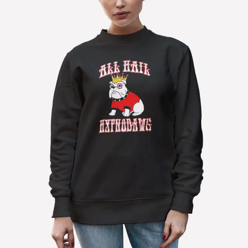 Unisex Sweatshirt Black Georgia Bulldogs All Hail Hypnodawg Shirt