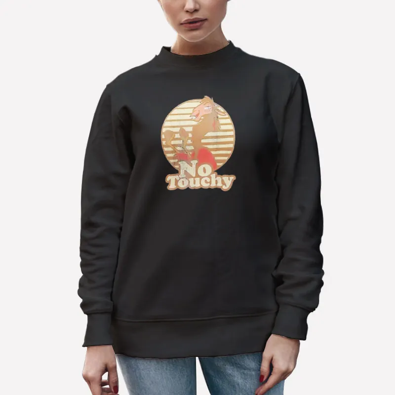 Unisex Sweatshirt Black Groove Kuzco Llama No Touchy Shirt