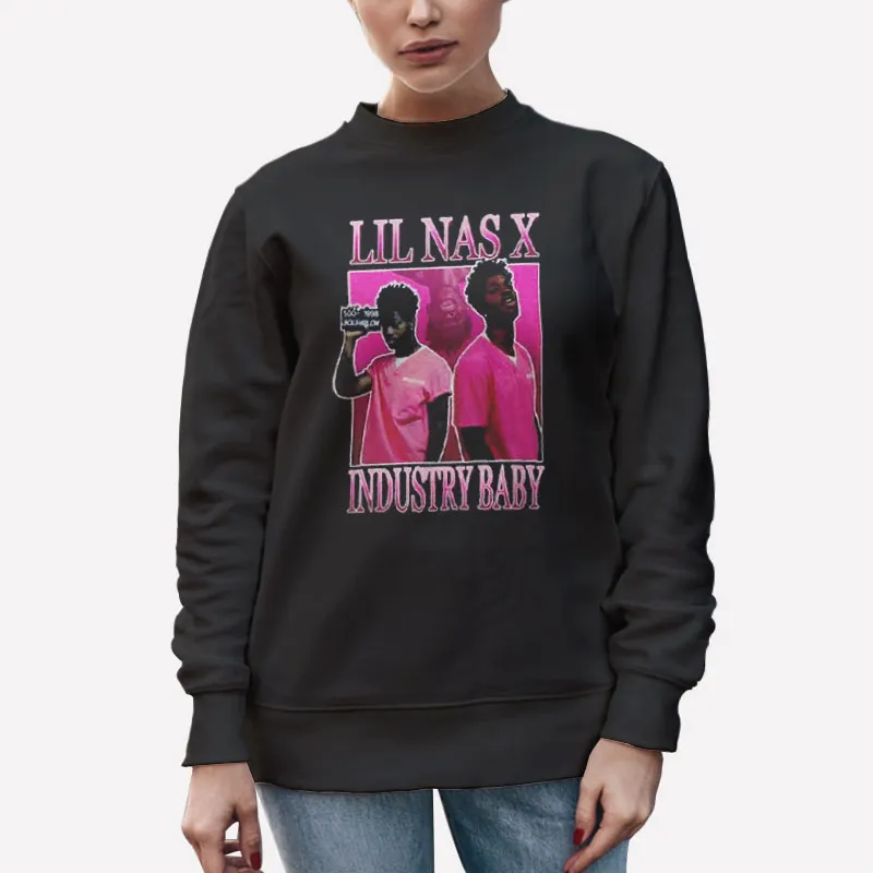 Unisex Sweatshirt Black Industry Baby Rapper Lil Nas X Merchandise Shirt