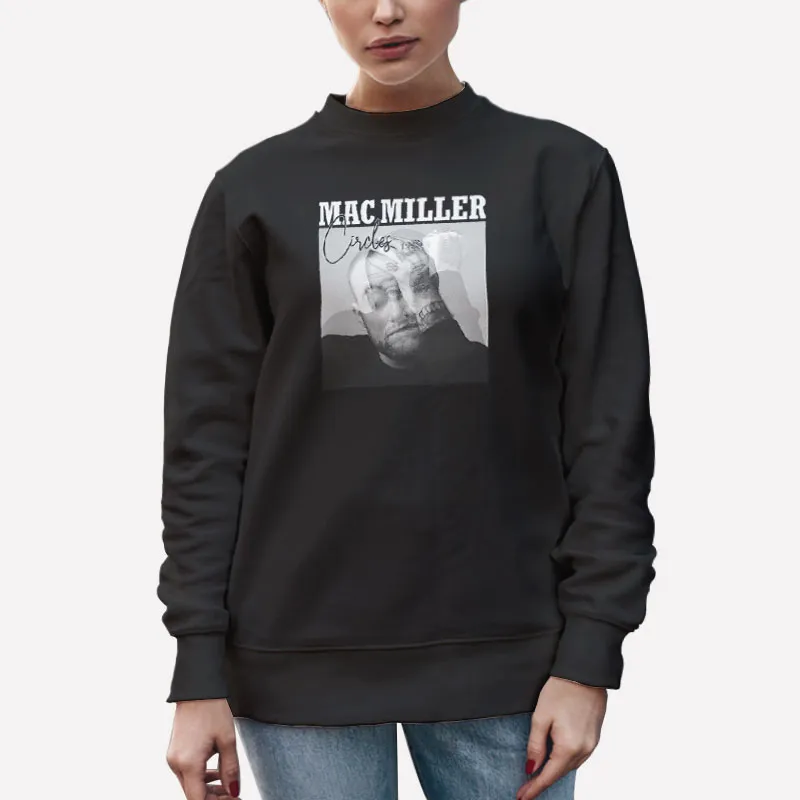 Unisex Sweatshirt Black Mac Miller Merch Circles Shirt