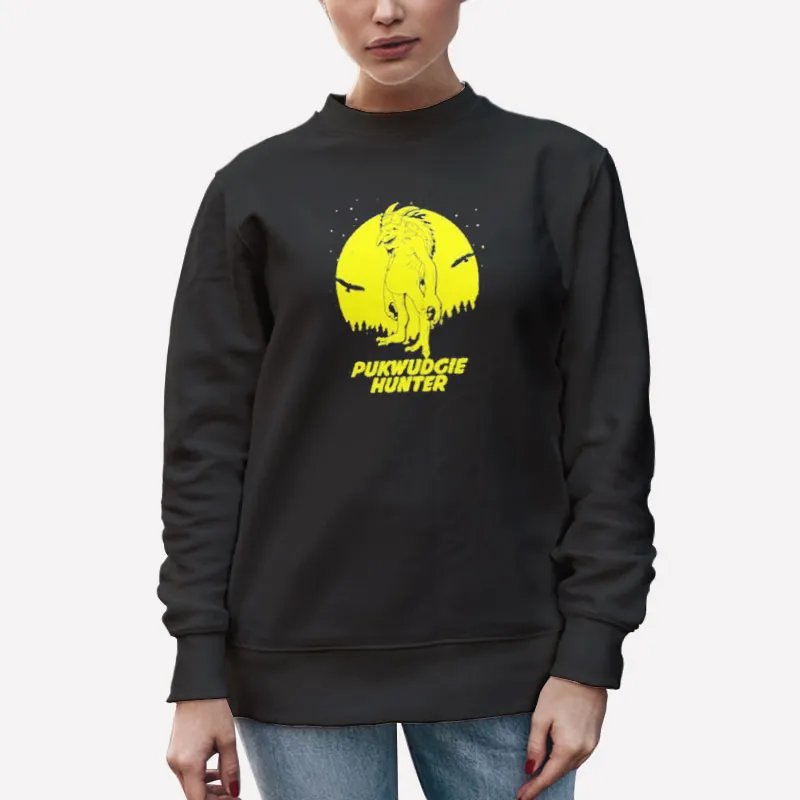 Unisex Sweatshirt Black Pukwudgie Hide And Seek Hunter Champion Cryptid Shirt
