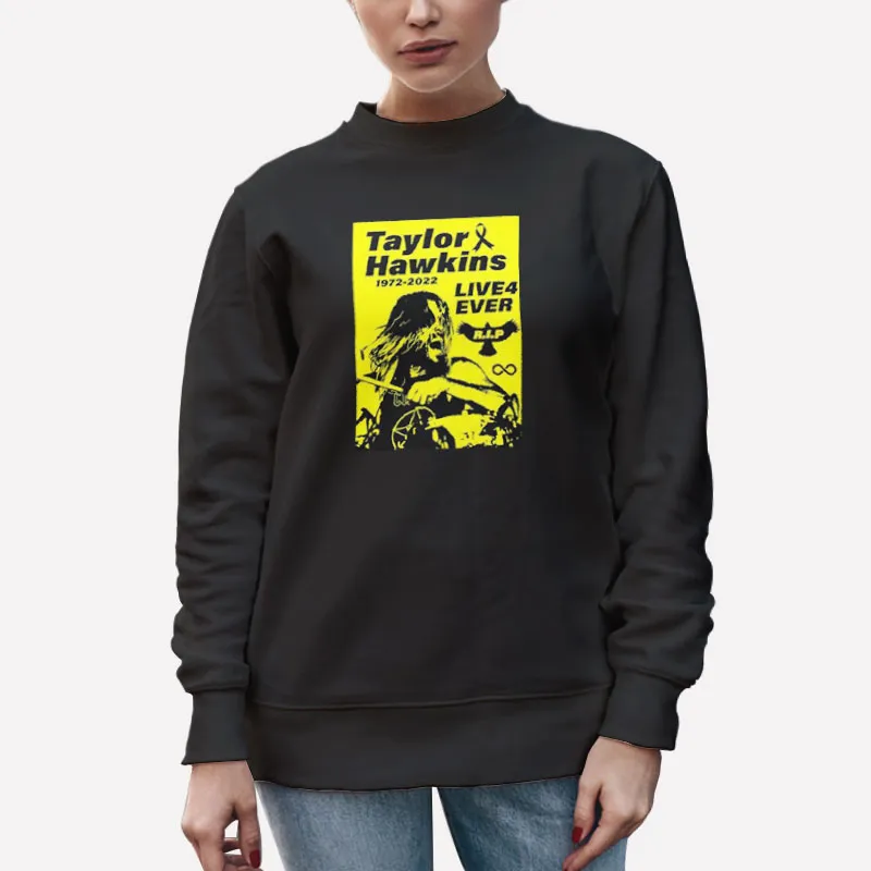 Unisex Sweatshirt Black Rip Foo Fighters Drummer Taylor Hawkins Merch Shirt