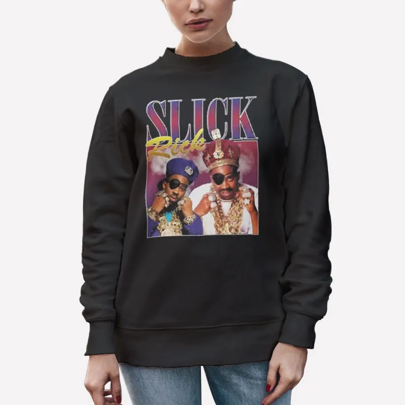 Unisex Sweatshirt Black Retro Rapper Slick Rick T Shirt