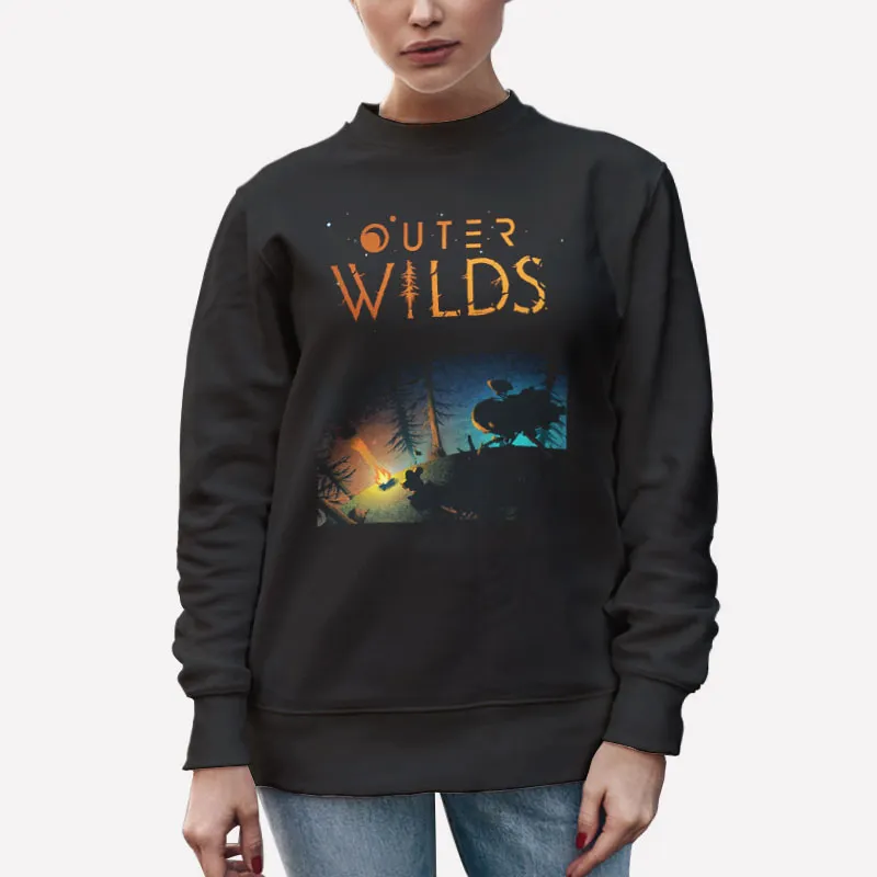 Unisex Sweatshirt Black Retro Space Outer Wilds Shirt