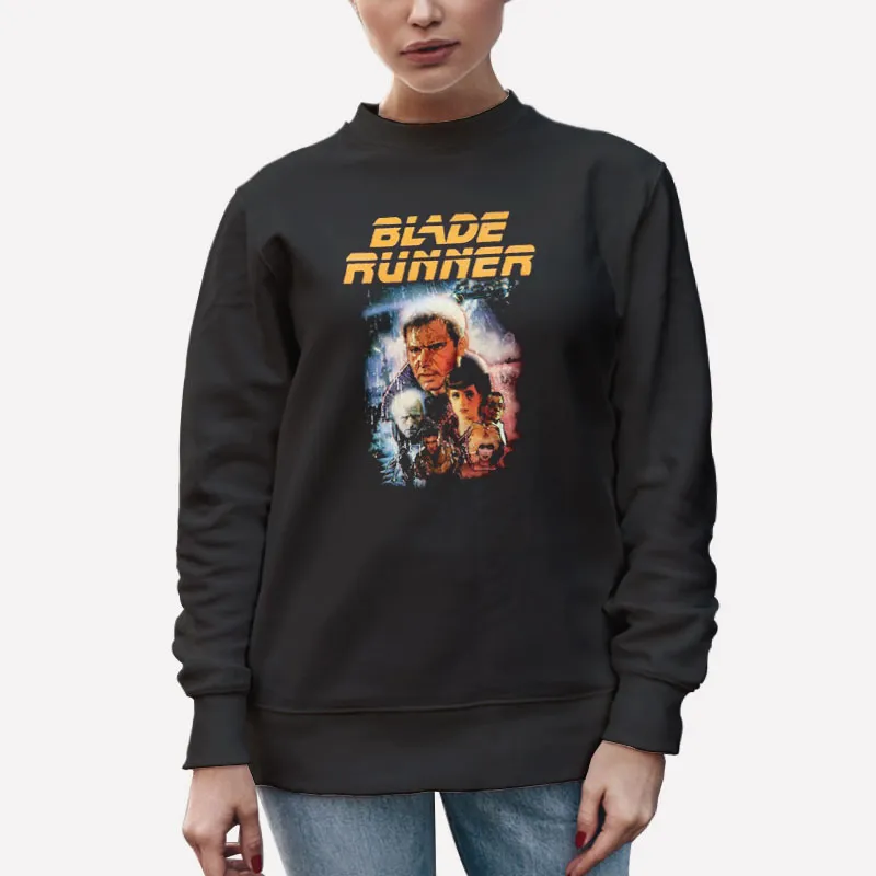 Unisex Sweatshirt Black Retro Vintage Blade Runner T Shirt