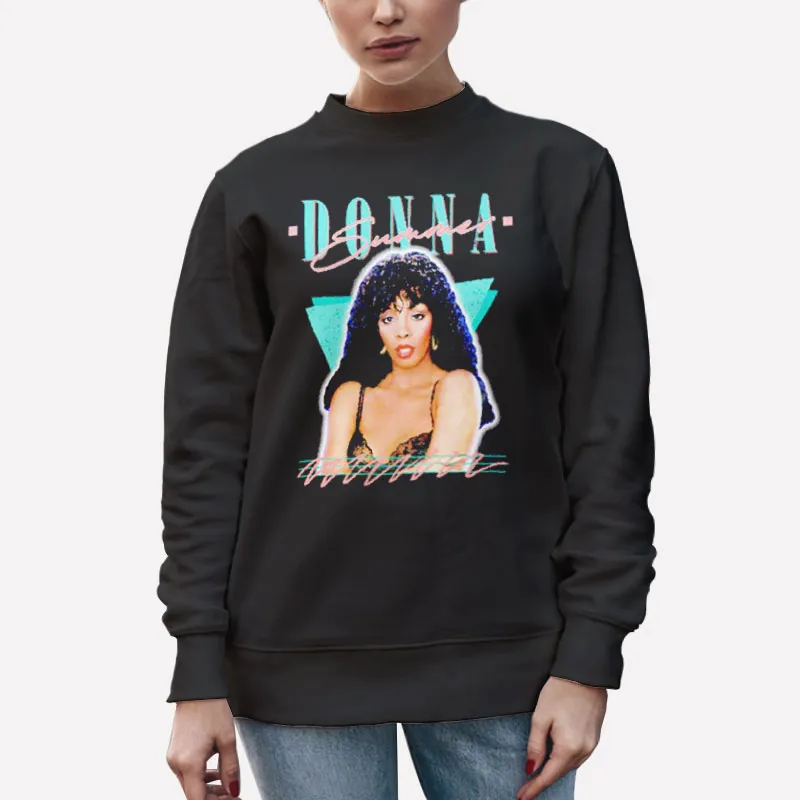 Unisex Sweatshirt Black Retro Vintage Donna Summer T Shirt