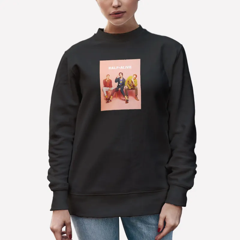 Unisex Sweatshirt Black Retro Vintage Half Alive Merch Shirt