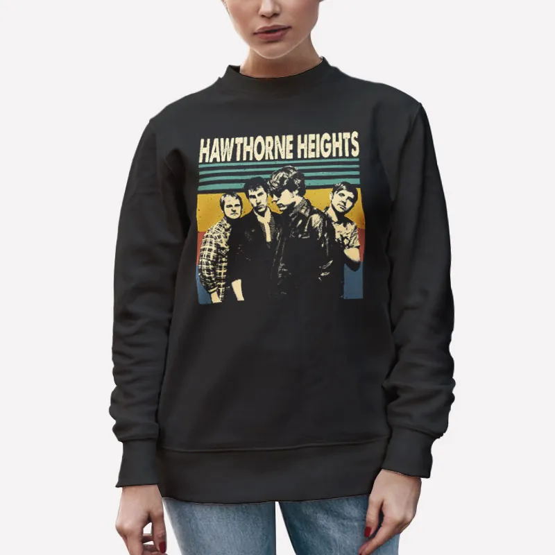 Unisex Sweatshirt Black Retro Vintage Hawthorne Heights Shirt