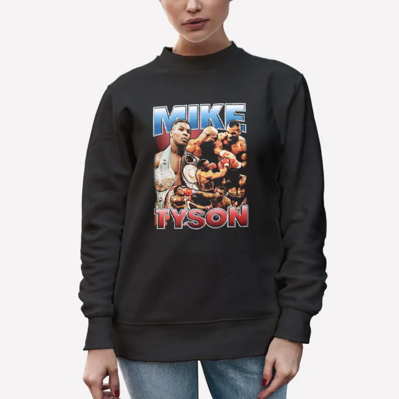 Unisex Sweatshirt Black Retro Vintage Mike Tyson Shirt