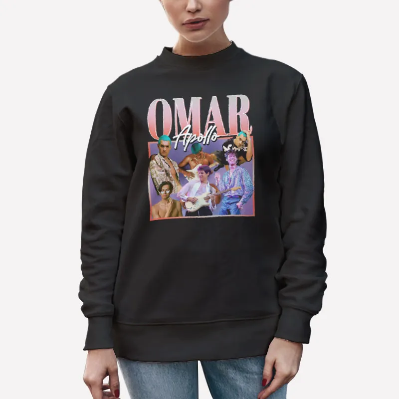 Unisex Sweatshirt Black Retro Vintage Rnb Omar Apollo Shirt