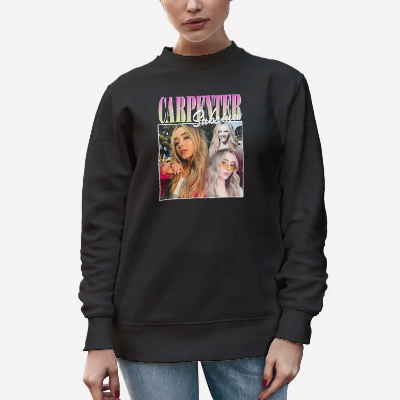 Unisex Sweatshirt Black Retro Vintage Sabrina Carpenter Merch Shirt