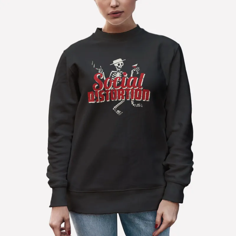 Unisex Sweatshirt Black Retro Vintage Social Distortion Merch Shirt