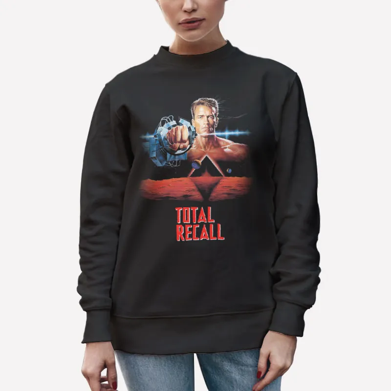 Unisex Sweatshirt Black Retro Vintage Total Recall Shirt