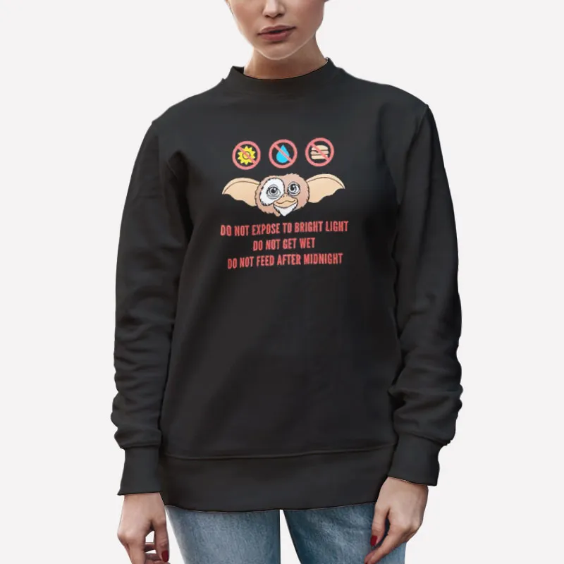 Unisex Sweatshirt Black Rules For Mogwai Do Not Expose To Bright Light Shirt