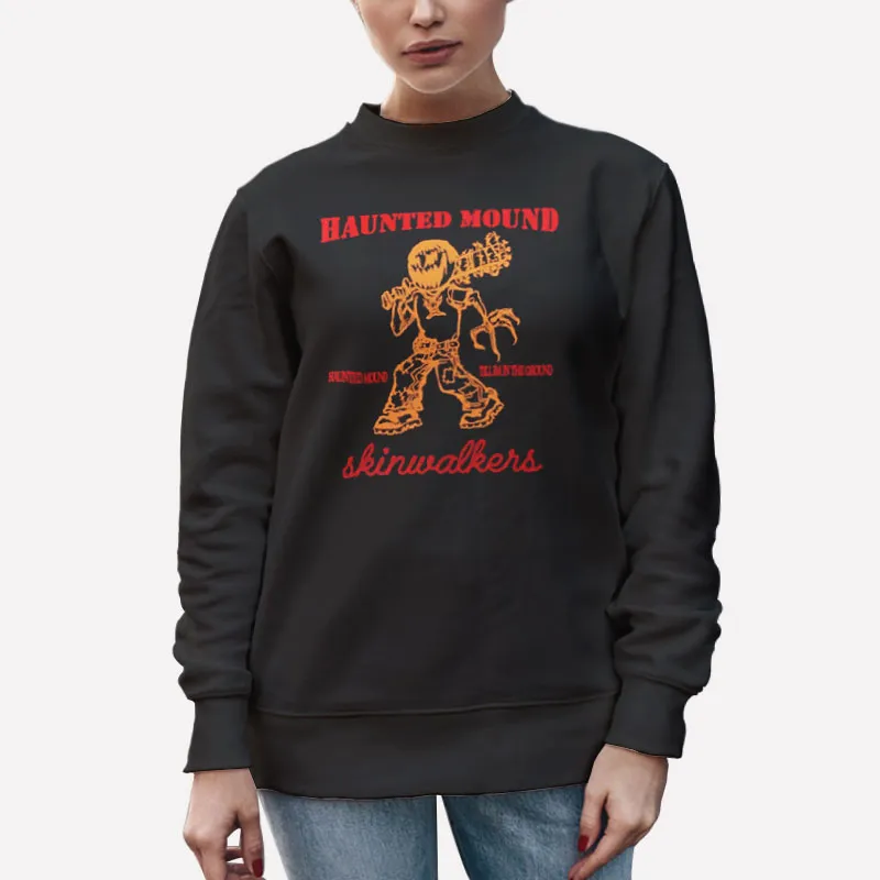 Unisex Sweatshirt Black Skinwalker Pumpkin Haunted Mound Merch Shirt