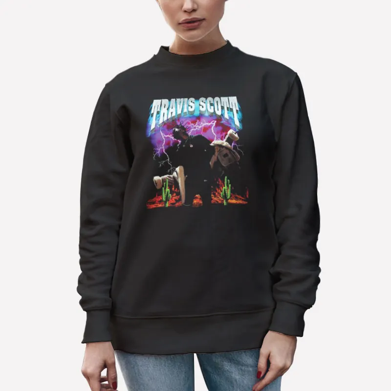 Unisex Sweatshirt Black Travis Scott Shirt Rodeo Madness