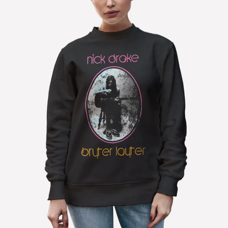 Unisex Sweatshirt Black Vintage Bryter Layter Nick Drake Shirt