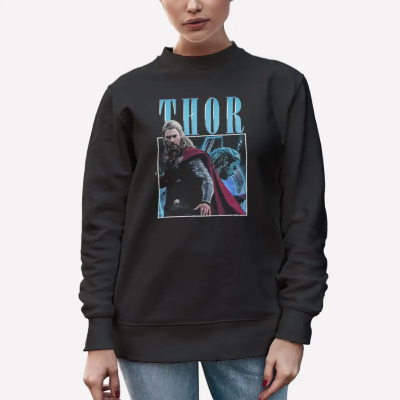 Unisex Sweatshirt Black Vintage Chris Hemsworth Thor Tshirts