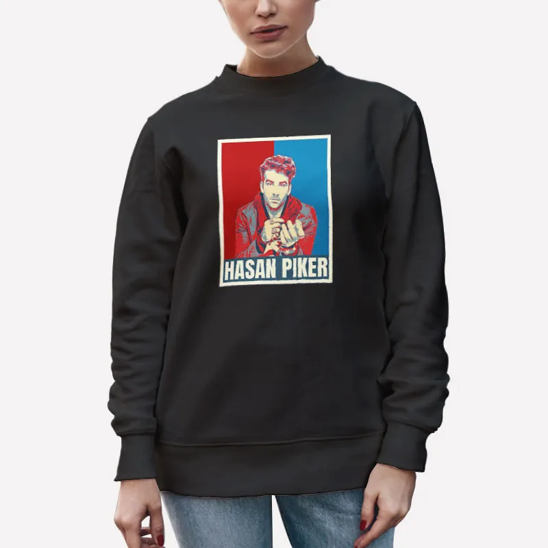 Unisex Sweatshirt Black Vintage Hasan Piker Merch Shirt