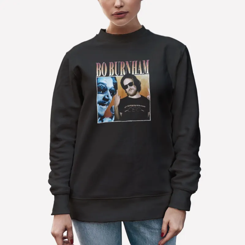 Unisex Sweatshirt Black Vintage Inspired Bo Burnham Merch Shirt