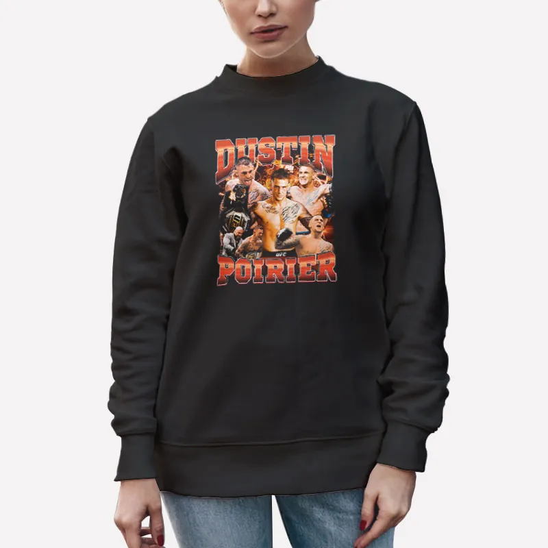 Unisex Sweatshirt Black Vintage Inspired Dustin Poirier Shirt