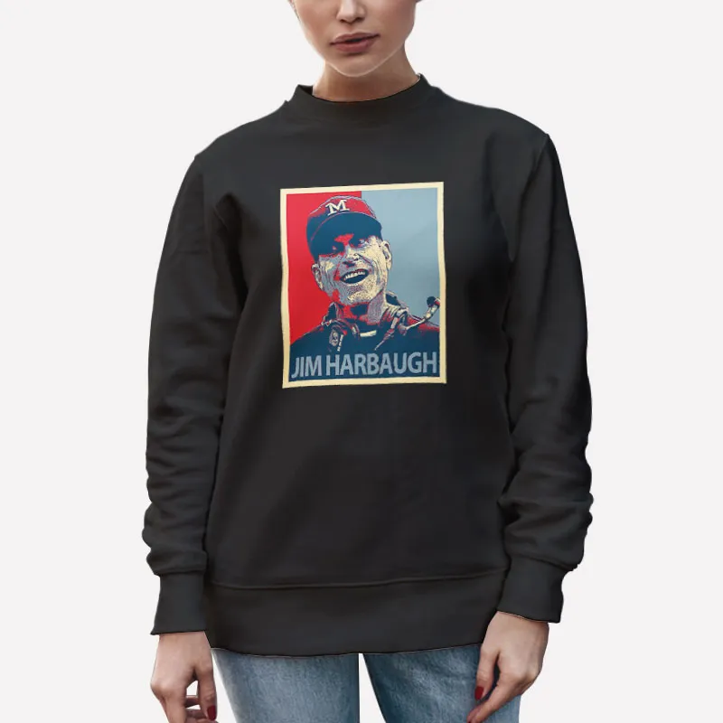Unisex Sweatshirt Black Vintage Inspired Jim Harbaugh Shirt