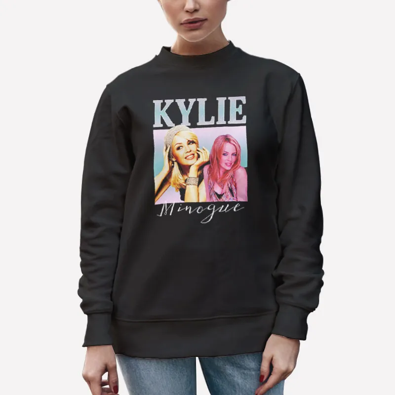 Unisex Sweatshirt Black Vintage Inspired Kylie Minogue Shirt