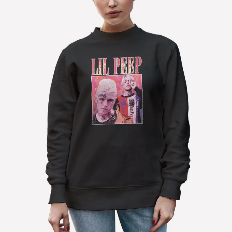 Unisex Sweatshirt Black Vintage Inspired Lil Peep Merch Shirt