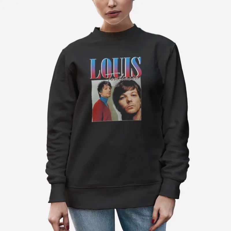 Unisex Sweatshirt Black Vintage Inspired Louis Tomlinson Merch Shirt