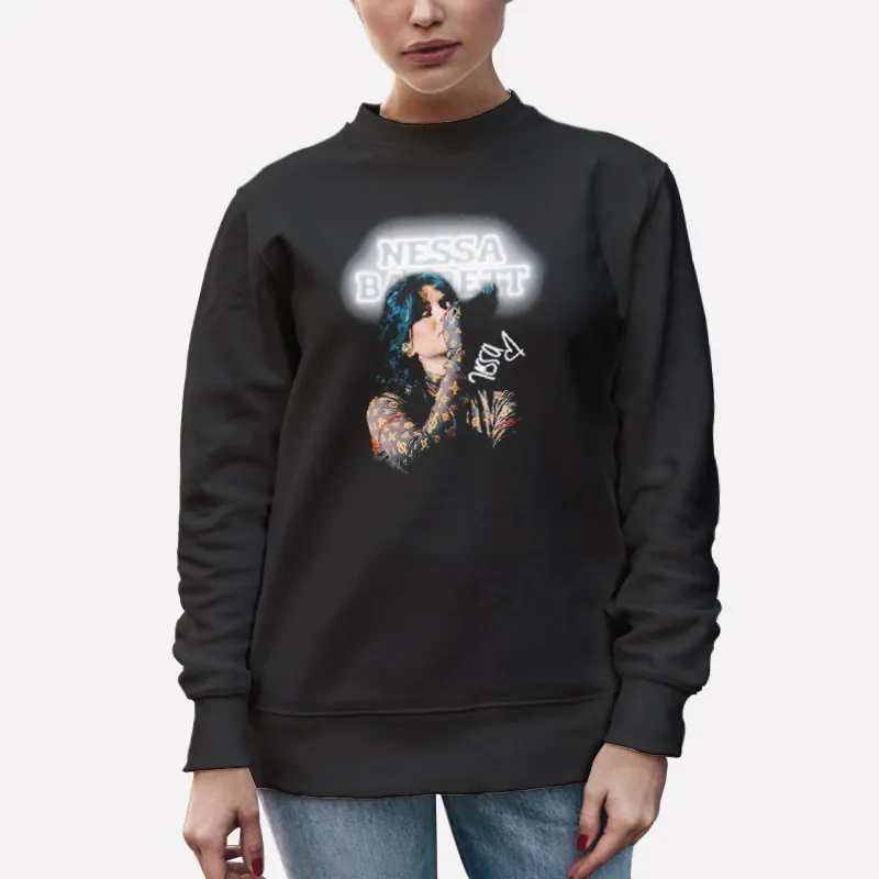 Unisex Sweatshirt Black Vintage Inspired Nessa Barrett Merch Shirt