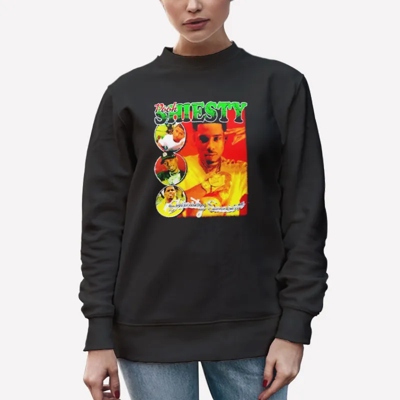 Unisex Sweatshirt Black Vintage Inspired Pooh Shiesty Shirt