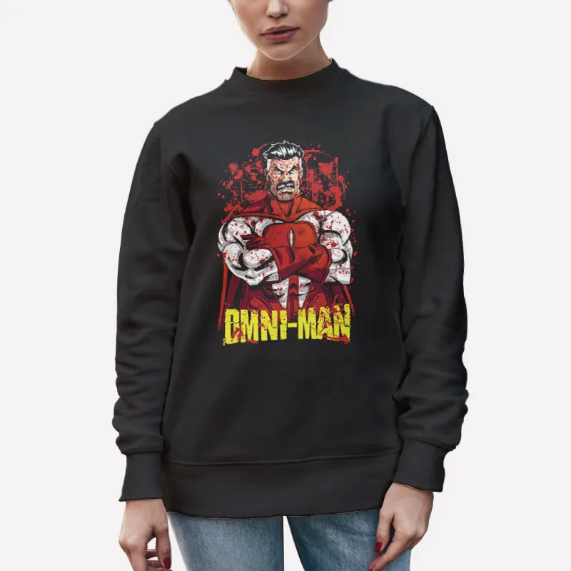 Unisex Sweatshirt Black Vintage Inspired Thr Fight Omni Man Shirt